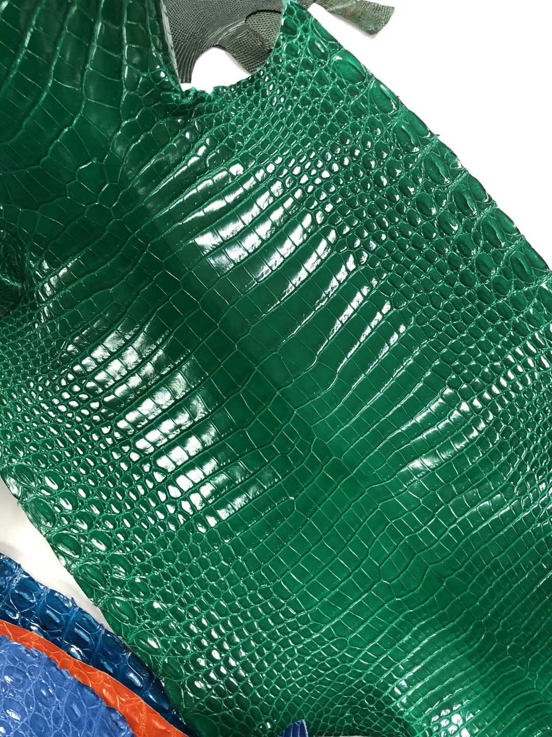 Luxury Hermes 6Q Vert Emeraude Porosus Shiny Crocodile Can Order Kelly/Birkin Bag