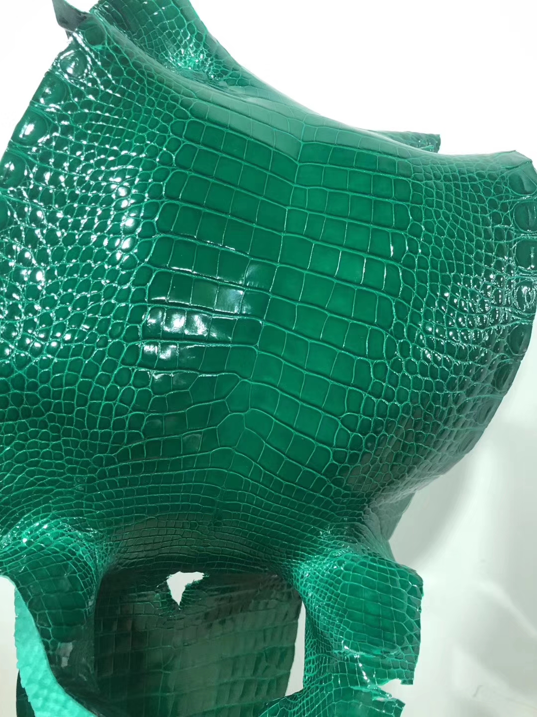 Discount Hermes 6Q Vert Emerald Shiny Crocodile Leather Can Order Verrou/Minikelly Bag