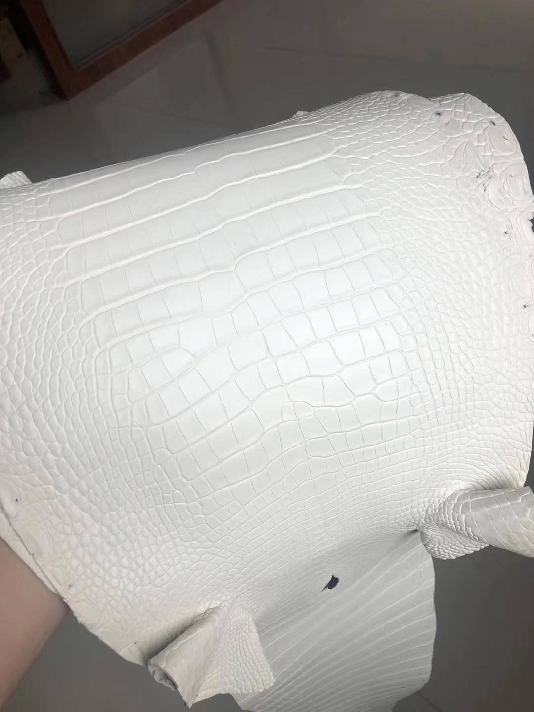Fashion Hermes 8L Beton White Alligator Matt Crocodile Leather Can Order Minikelly Bag