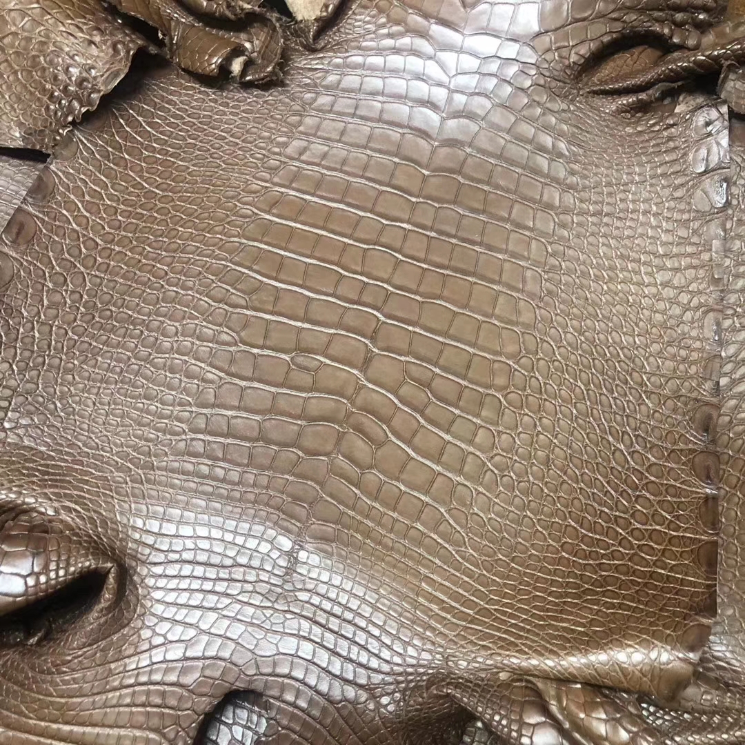 Customization Hermes Minikelly Bag Coffee Color Alligator Matt Crocodile Leather