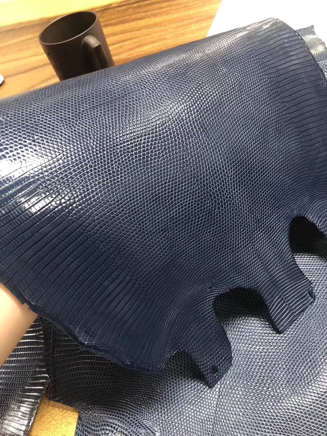 New Hermes Blue Saphir Shiny Lizard Leather Can Order Birkin25cm/Kelly25CM