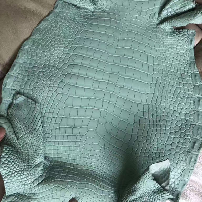 Hermes 6U Mint Green Alligator Matt Crocodile Leather Hermes Bags