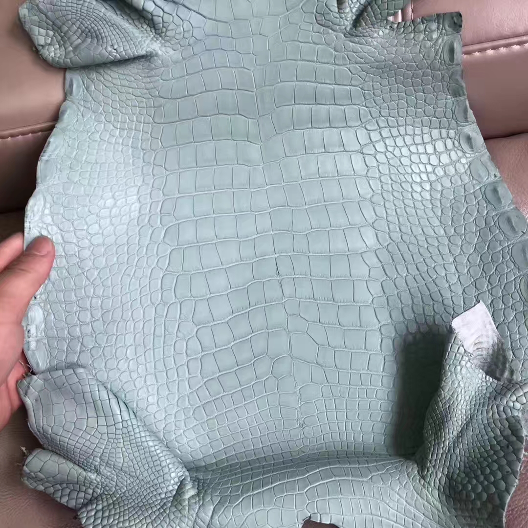 New Arrival Hermes 6U Mint Green Alligator Matt Crocodile Leather Customize Hermes Bags