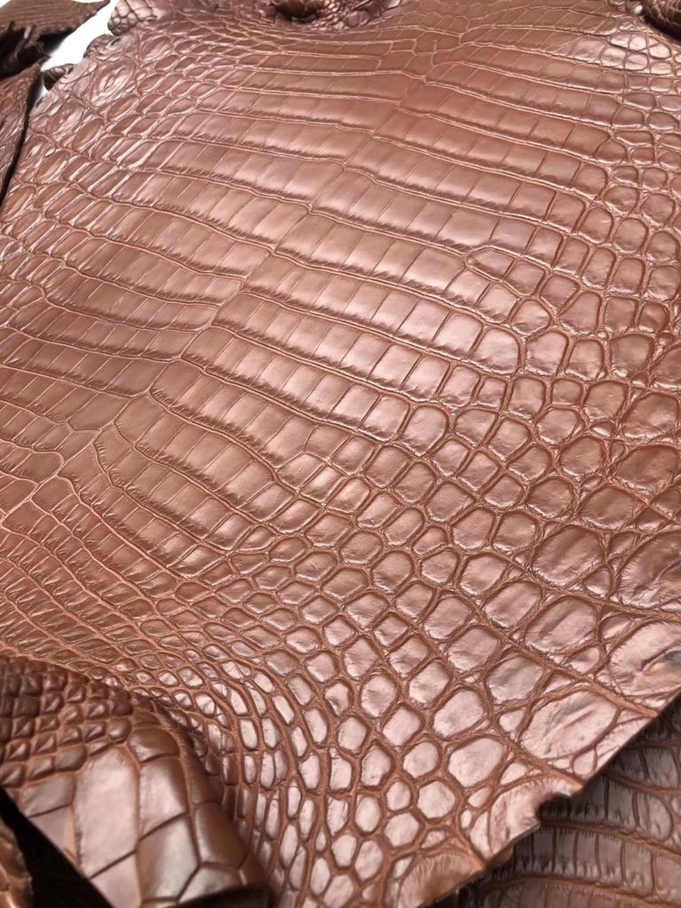 Hermes Birkin/Kelly Bag Gold Matt Crocodile Leather