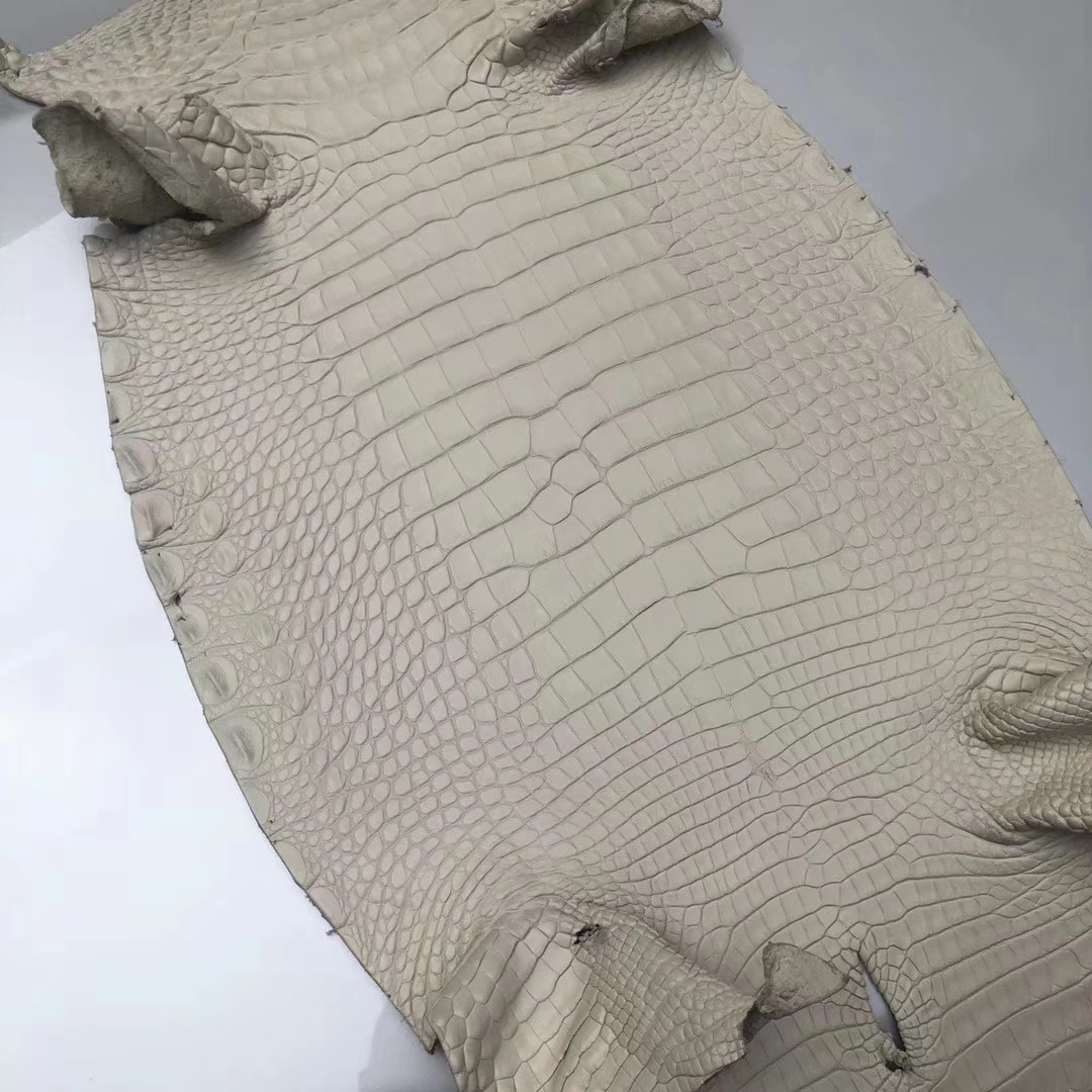 Customize Hermes Minikelly Bag 8L Beton White Alligator Matt Crocodile Leather