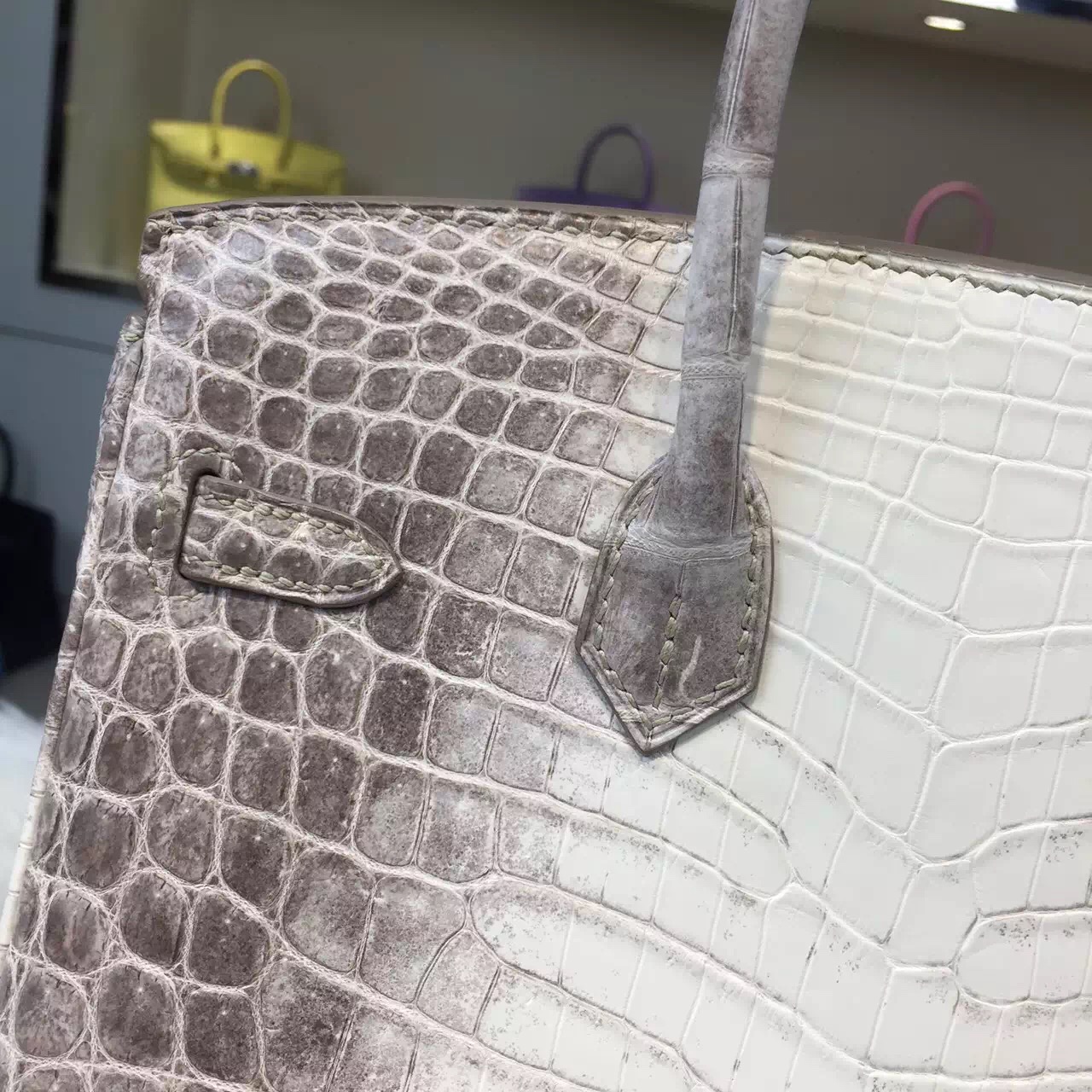 Elegant Hermes Himalaya Crocodile Skin Birkin Bag 25CM Luxury Women&#8217;s Tote Bag