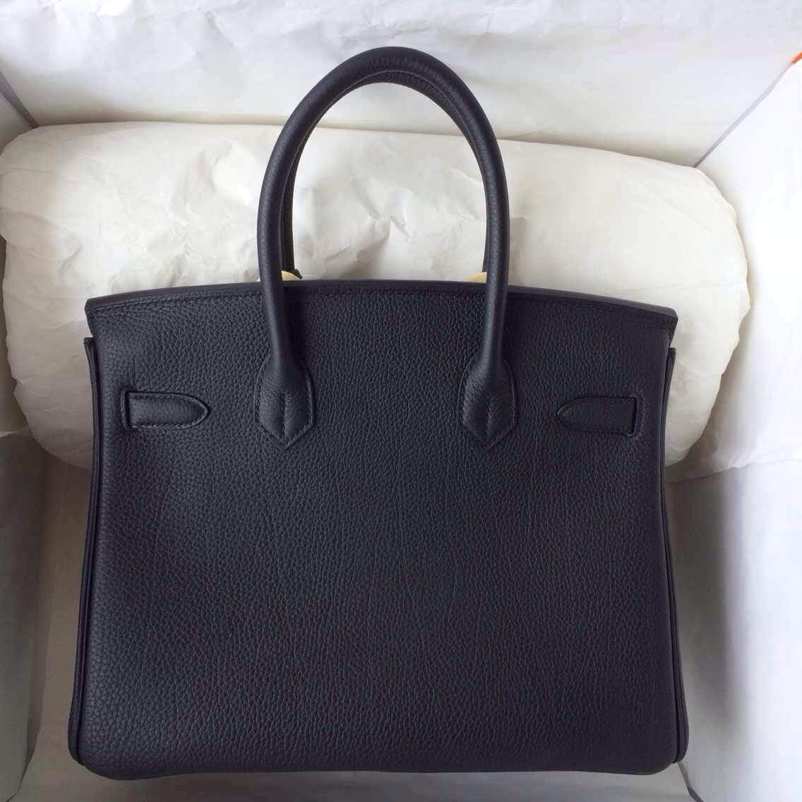 89 Black France Togo Leather Hermes Birkin30cm Gold/Silver Hardware