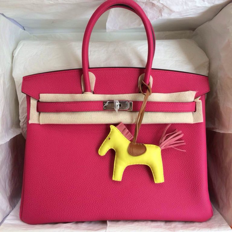 Birkin 35 France Togo Leather  2014 Color 2R Pink Peony Gold/Silver Hardware