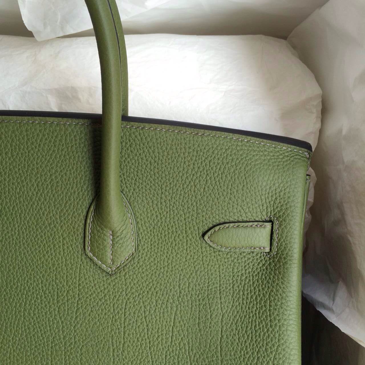 High Quality Hermes Birkin35 France Togo Leather V6 Forest Green