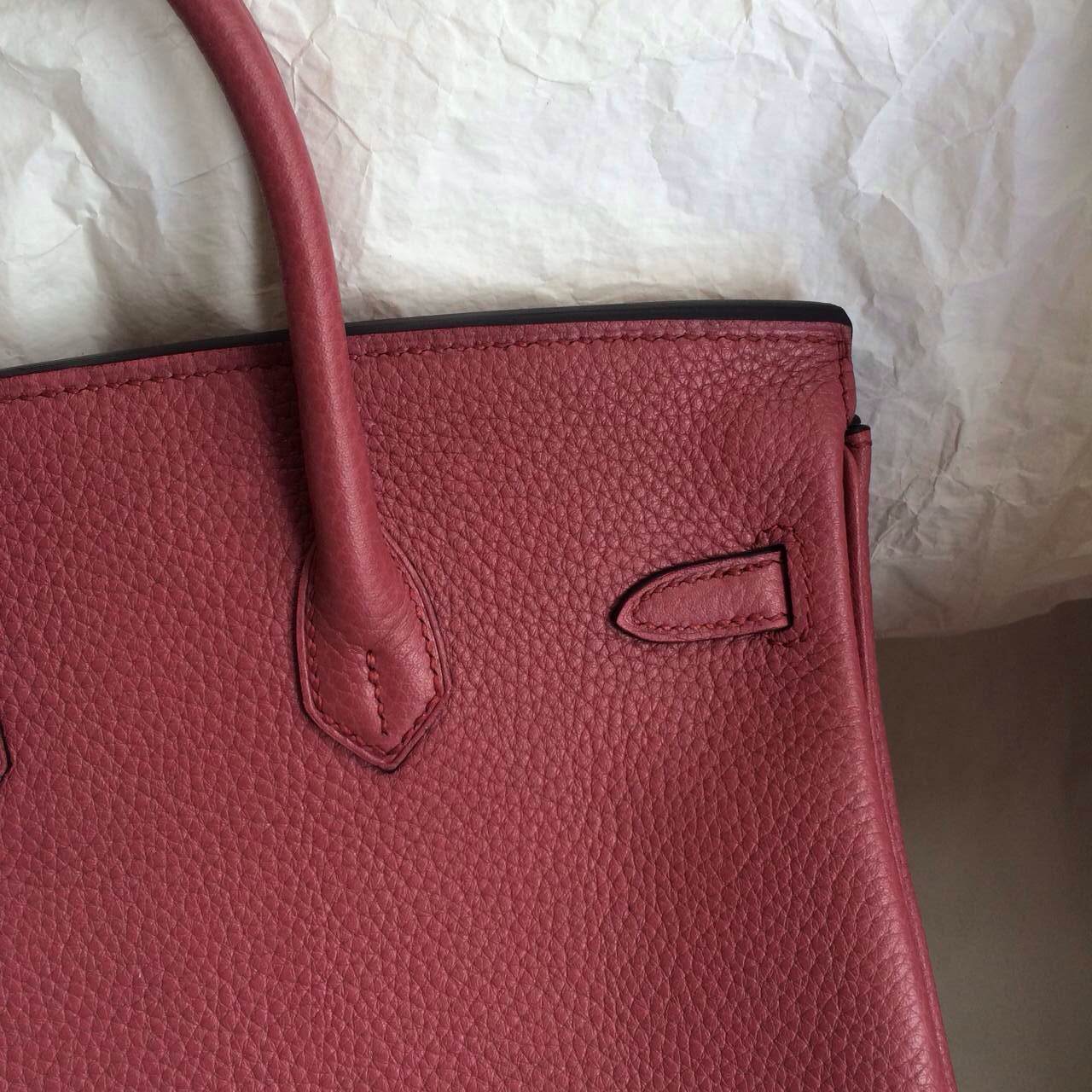 New Hermes Birkin Bag 35cm Bois De Rose France Togo Leather Palladium-hardware