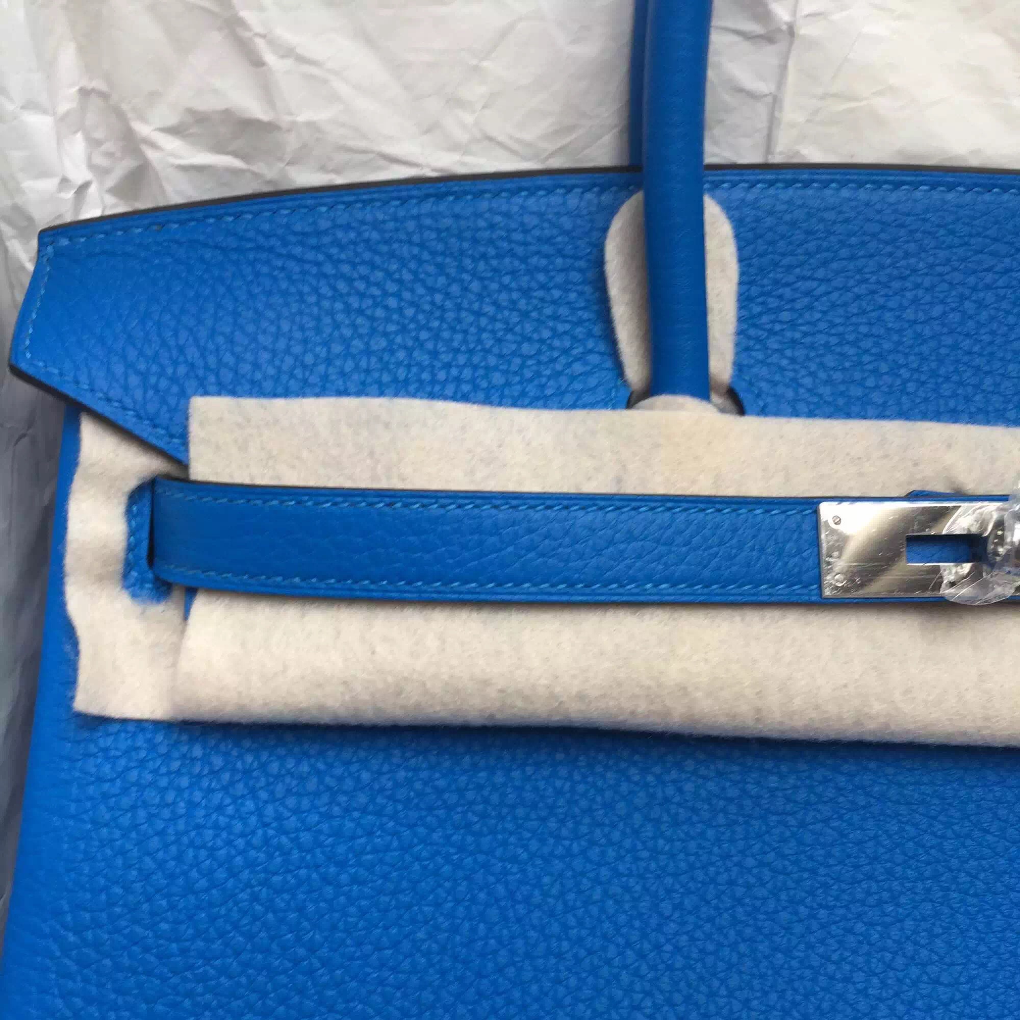 New Fashion Blue Hydra France Togo Leather Hermes Birkin Bag 35cm