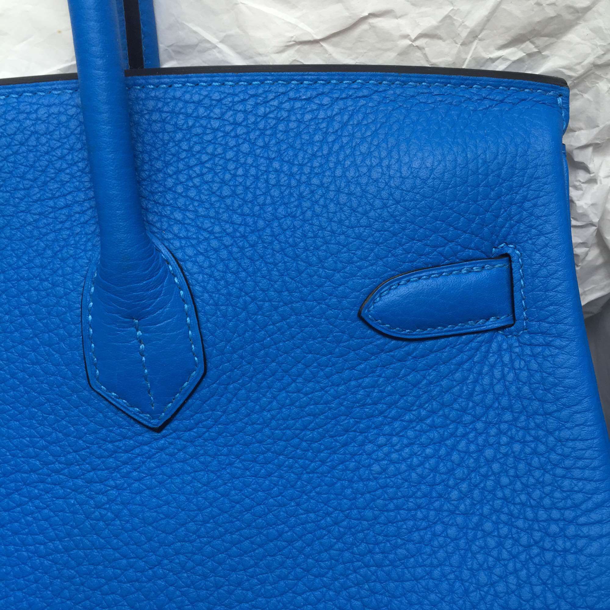 New Fashion Blue Hydra France Togo Leather Hermes Birkin Bag 35cm