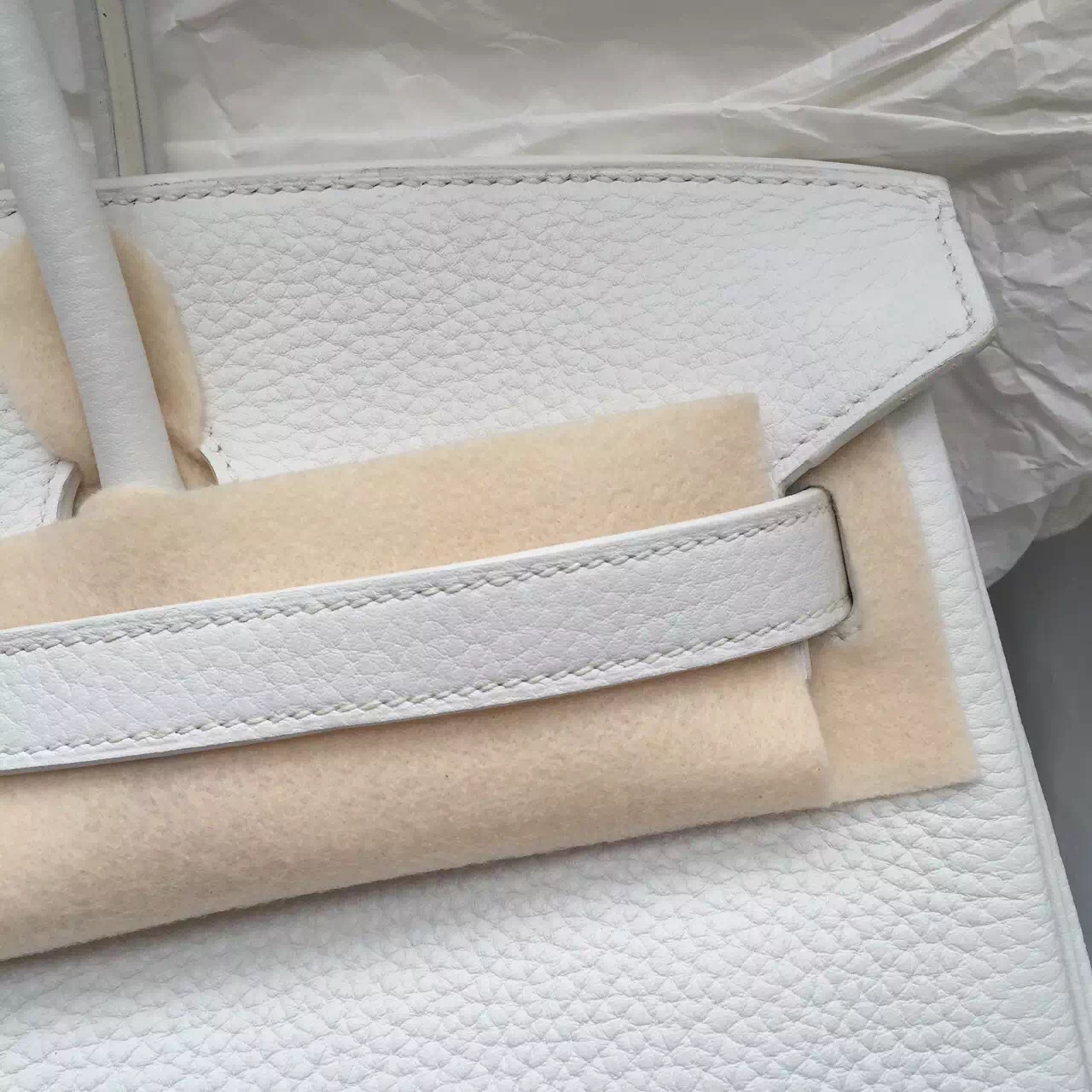 Wholesale White Togo Leather Hermes Birkin 35CM Luxury Ladies&#8217; Handbag