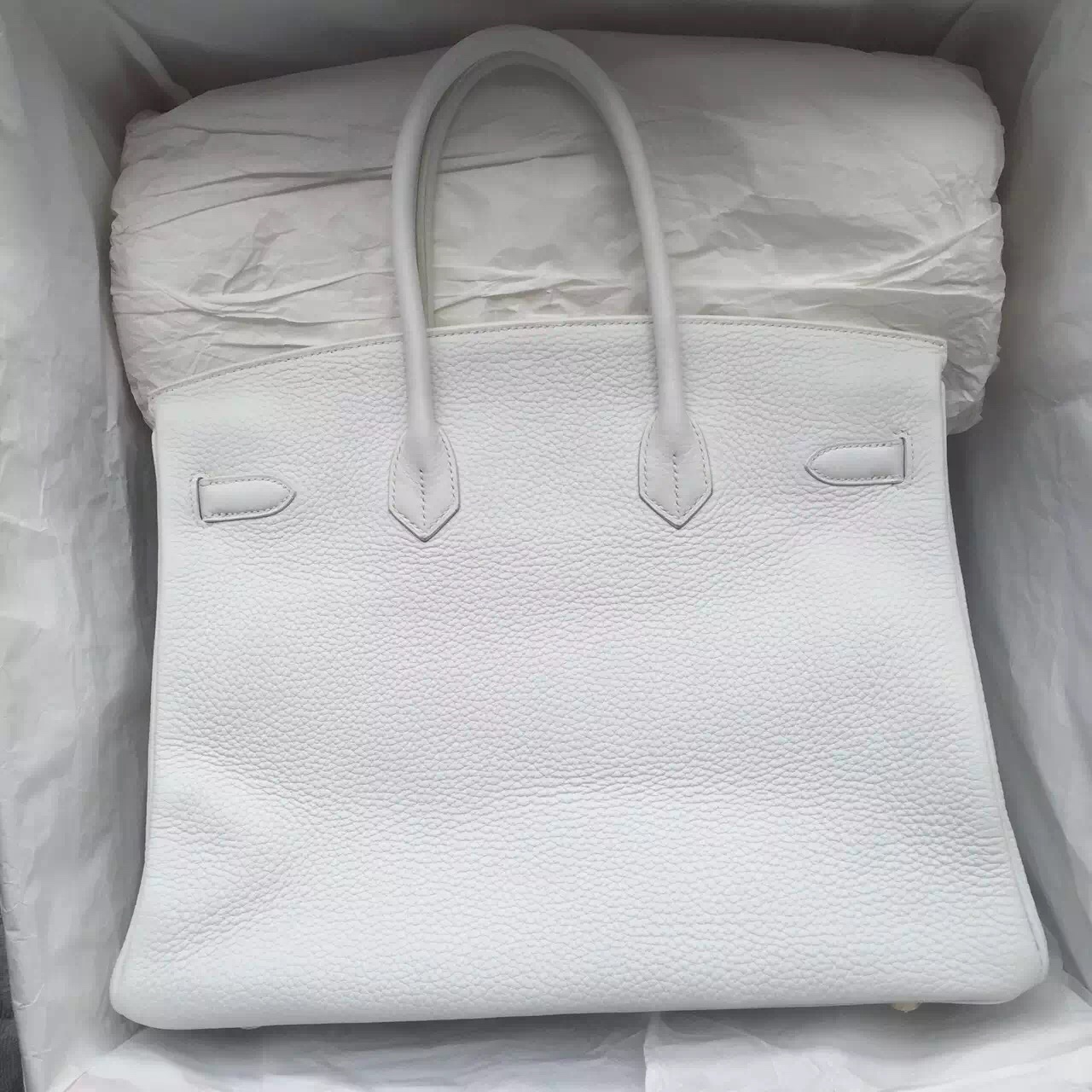 Wholesale White Togo Leather Hermes Birkin 35CM Luxury Ladies&#8217; Handbag