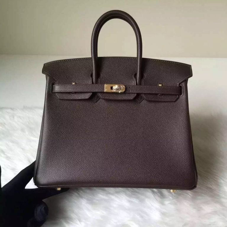 Hand Stitching Hermes Birkin 25cm in Coffee Color Epsom Leather