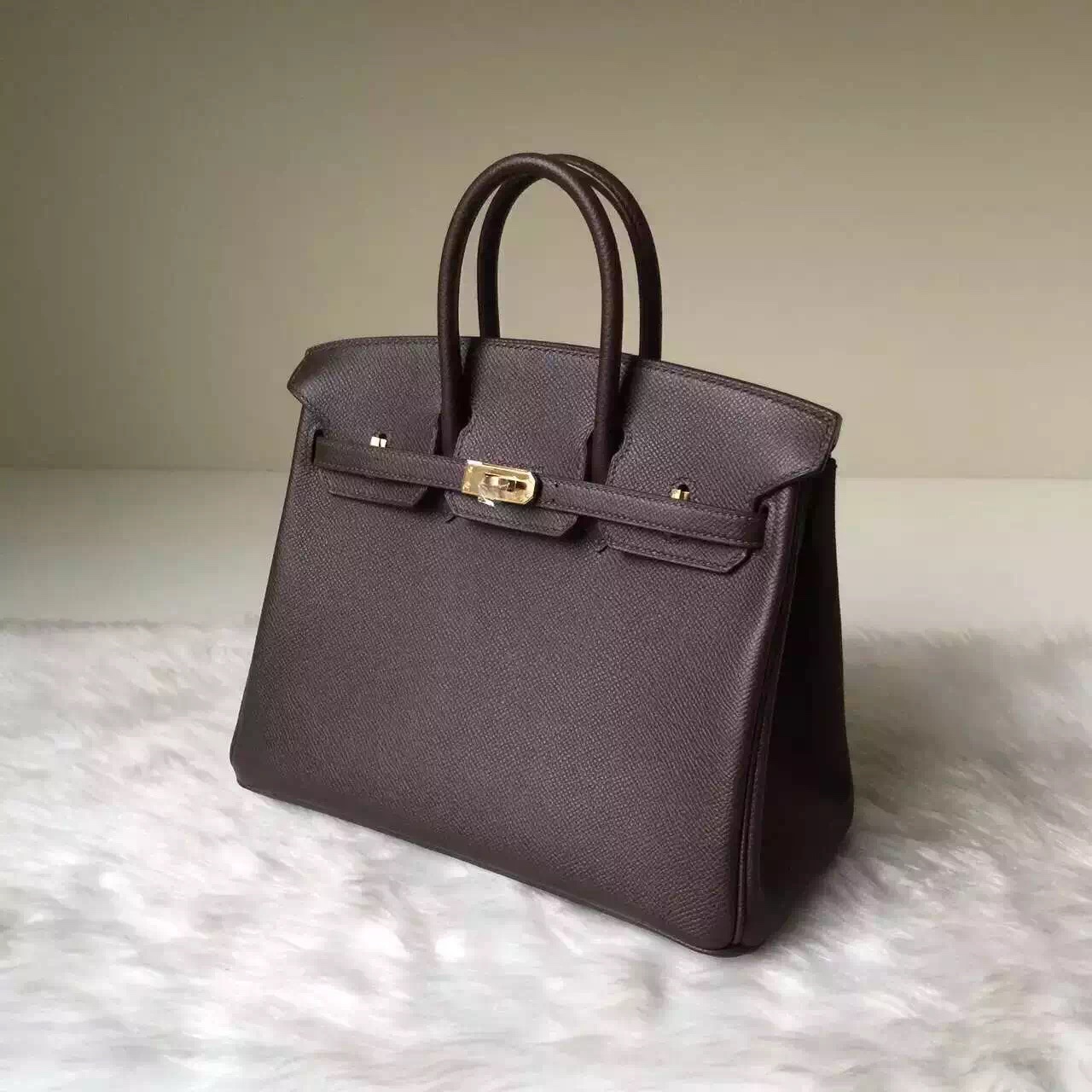 Hand Stitching Hermes Birkin25cm in Coffee Color Epsom Leather