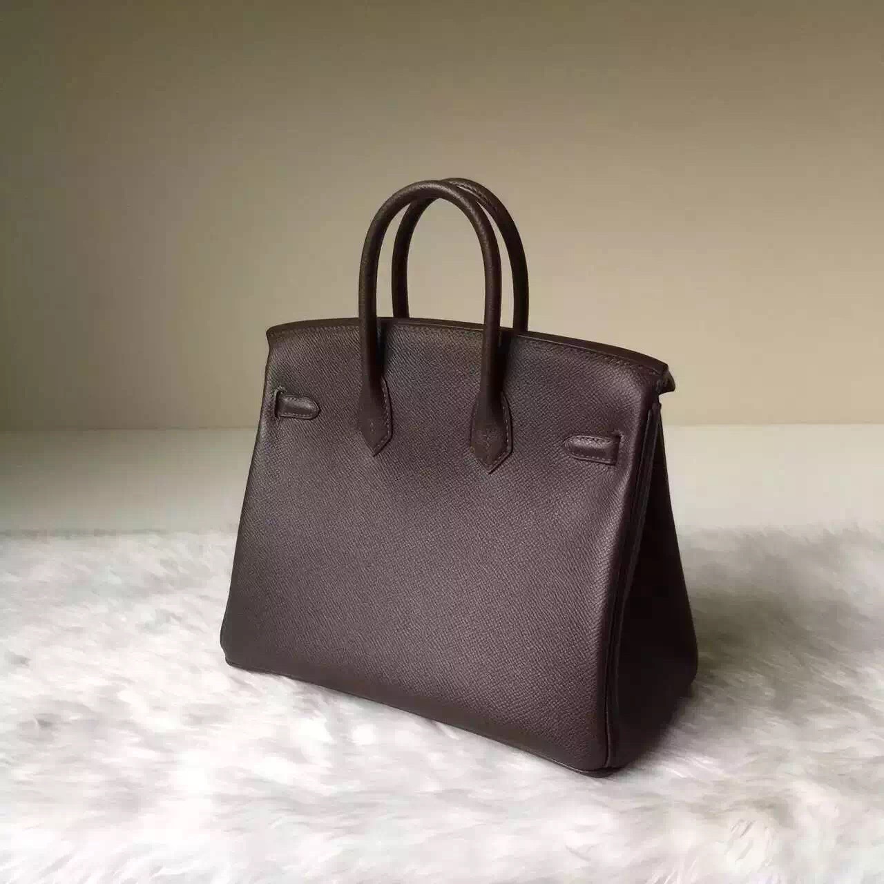 Hand Stitching Hermes Birkin25cm in Coffee Color Epsom Leather