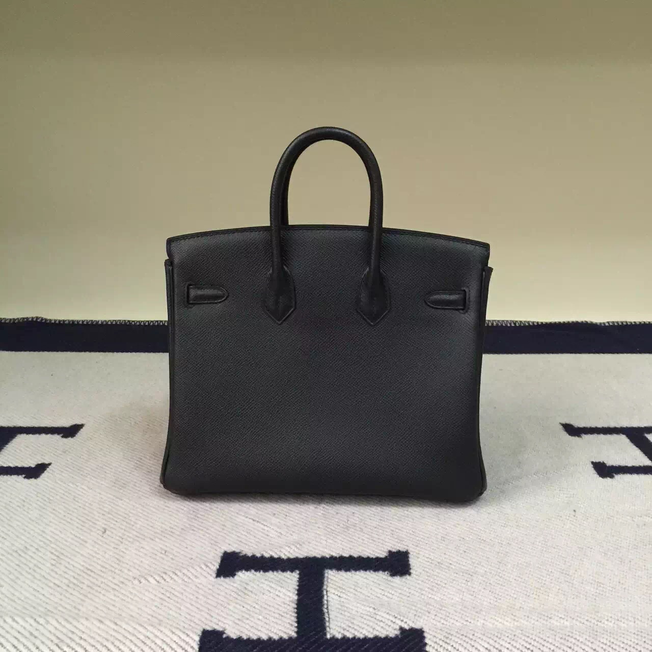 Hermes Classic Bag CK89 Black Epsom Leather Birkin25cm Bag