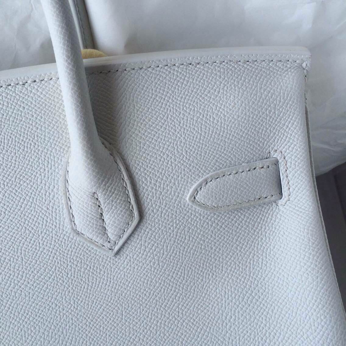 Discount Hermes Birkin Bag White/5P Pink France Epsom Leather Gold Hardware