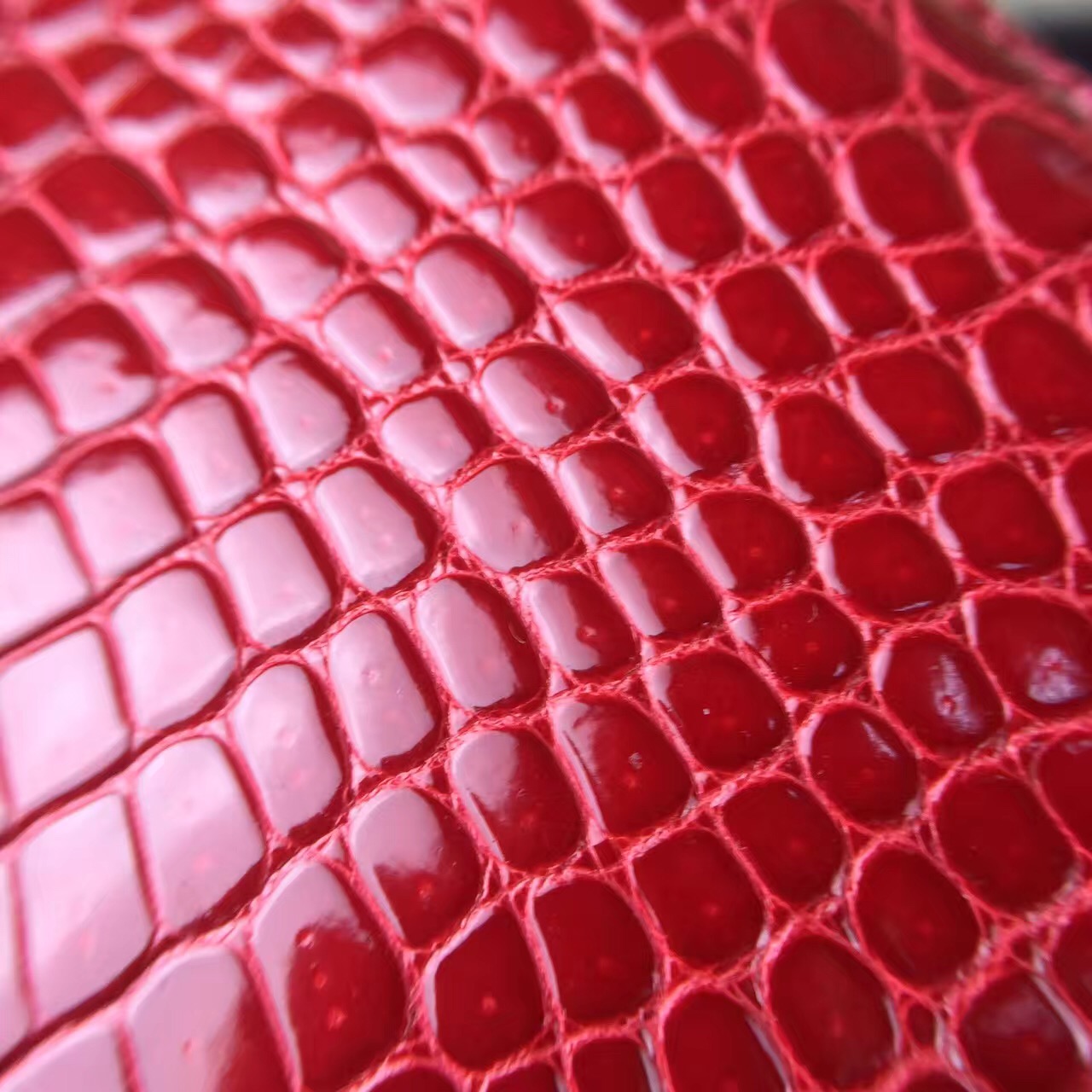 Hot Sale Hermes Crocodile Shiny Leather Birkin25cm in Braise Red