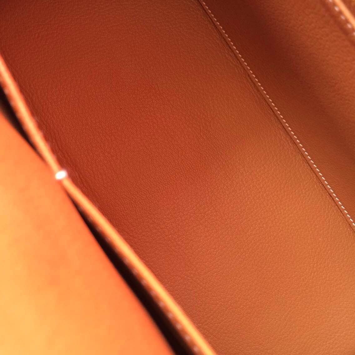 Hermes Kelly Bag 32cm Retourne T5 Rose Jaipure/Light Coffee inner Epsom Leather
