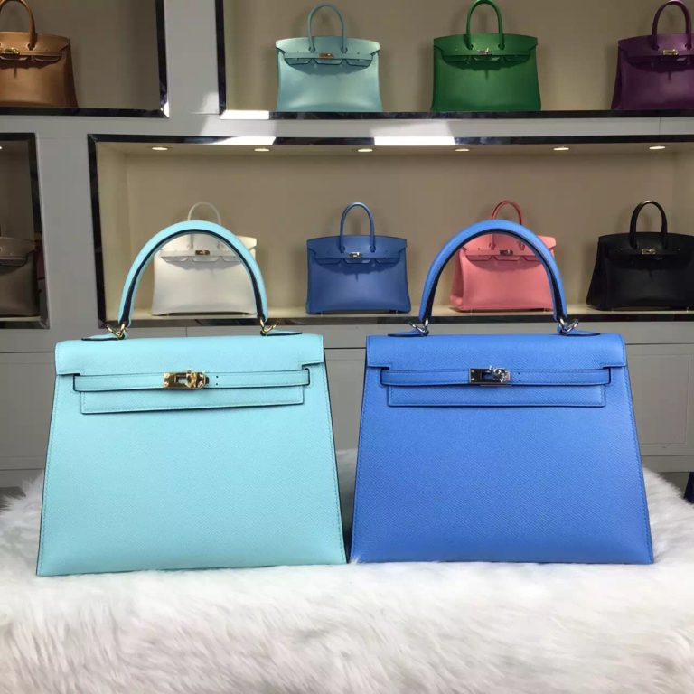 High Quality Hermes Multi-color Epsom Leather Kelly Bag  25CM Ladies Top Handles