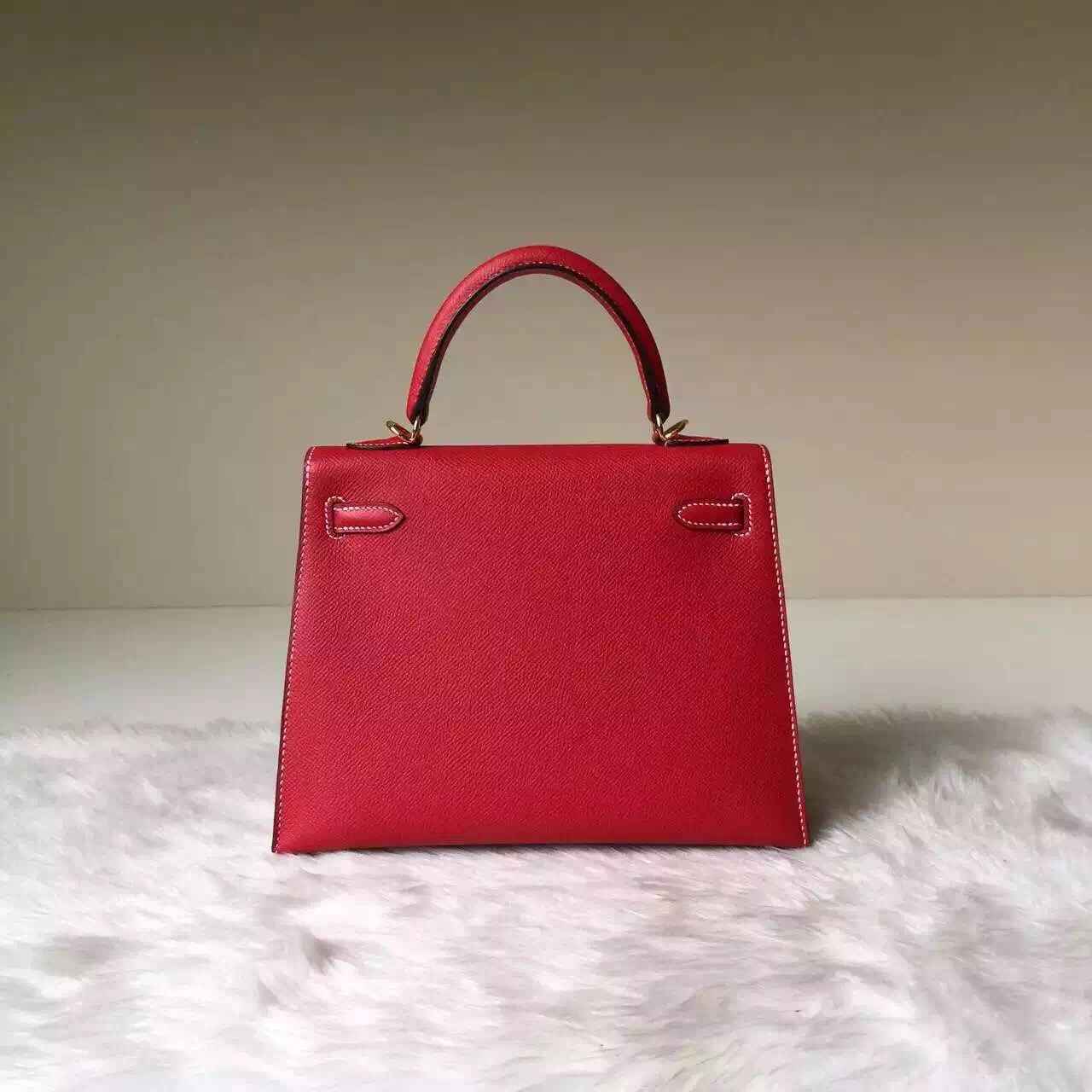 Hot Sale Hermes Q5 Rouge Casaque Epsom Leather Kelly Bag 25cm