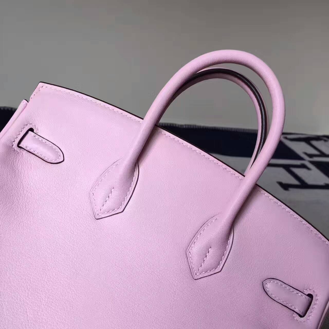 Wholesale Hermes 3Q Rose Sakura  Swift Leather Birkin Bag 25cm