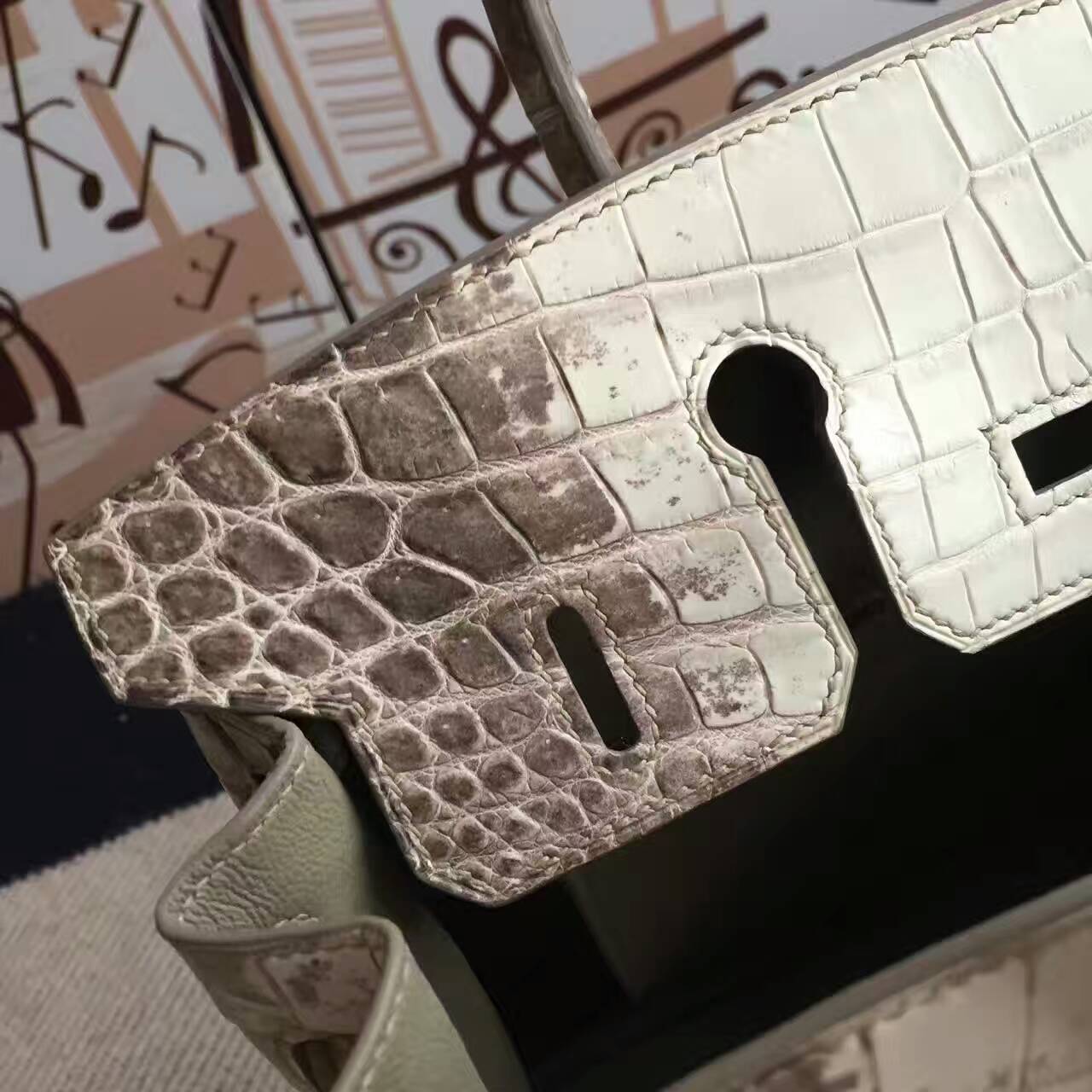 Wholesale Hermes Himalaya Color Crocodile Leather Birkin Bag25cm