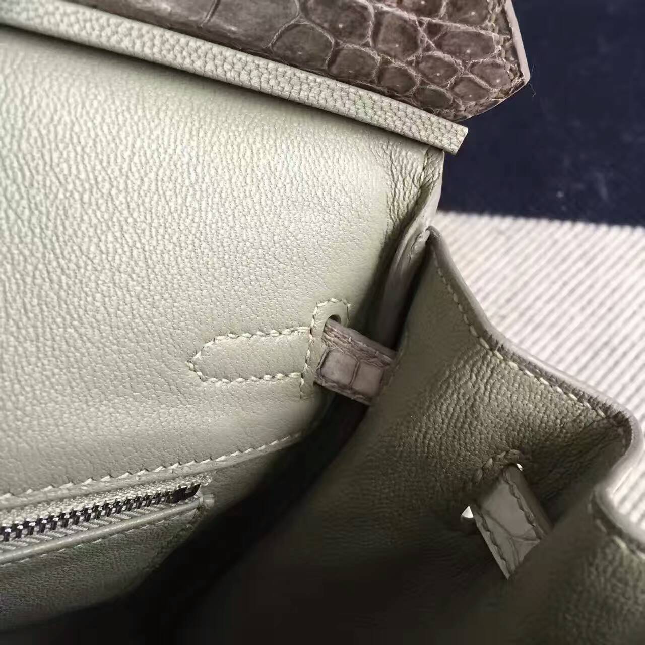 Wholesale Hermes Himalaya Color Crocodile Leather Birkin Bag25cm