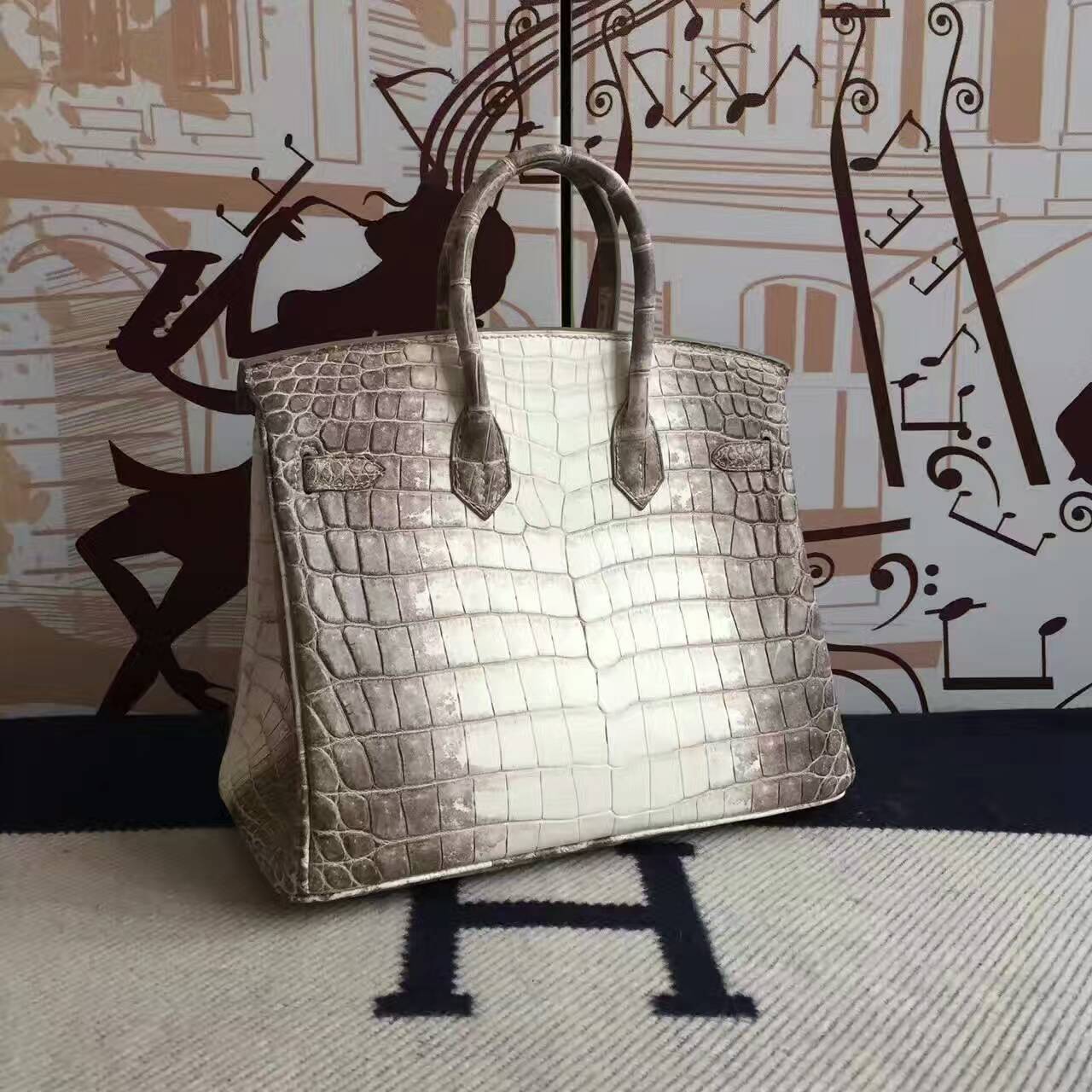 Wholesale Hermes Himalaya Color Crocodile Leather Birkin Bag25cm