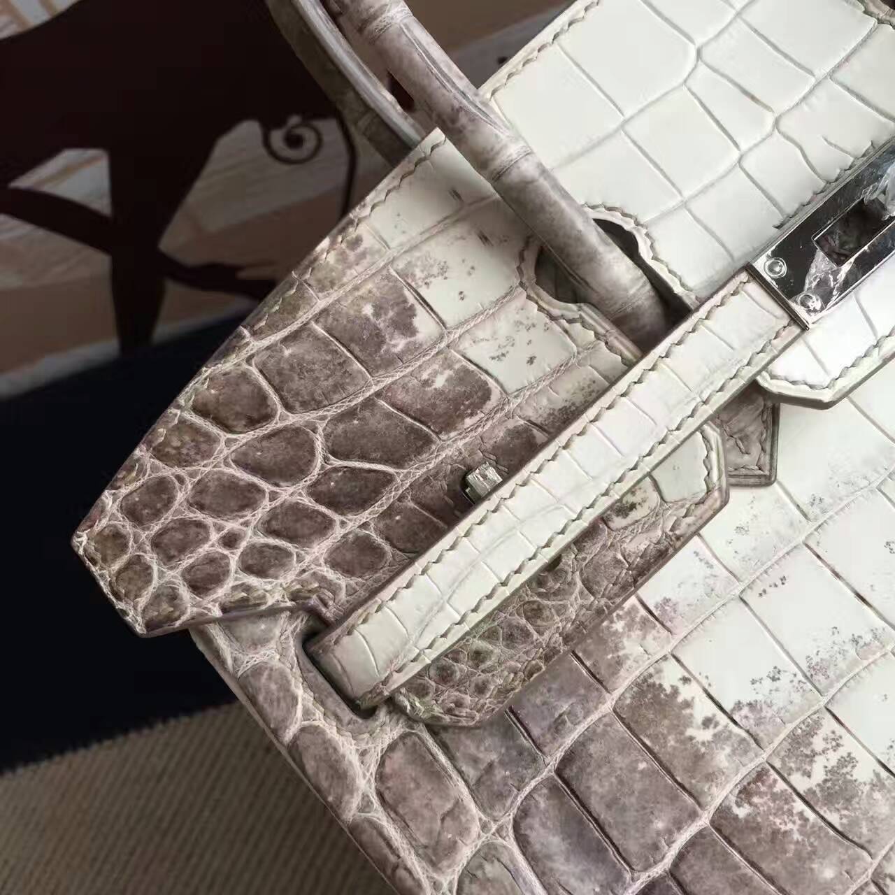 Wholesale Hermes Himalaya Color Crocodile Leather Birkin Bag25cm
