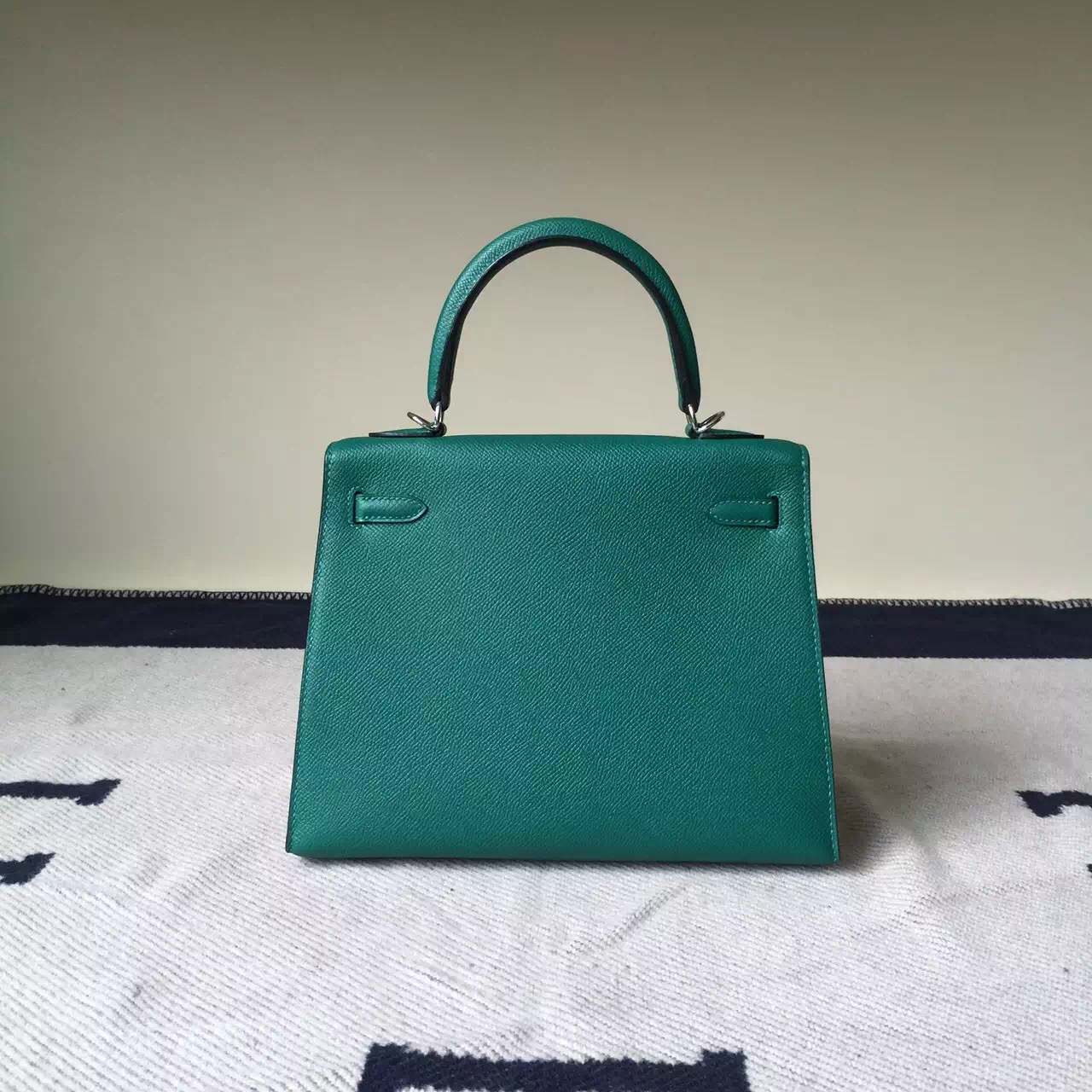 New Noble Hermes Z6 Malachite Green Epsom Leather Kelly Women&#8217;s Bag25cm