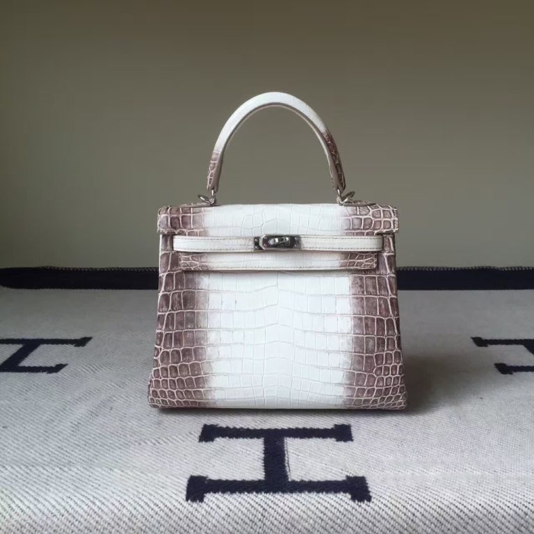 Hermes Himalaya Crocodile Leather Retourne Kelly Bag 25CM