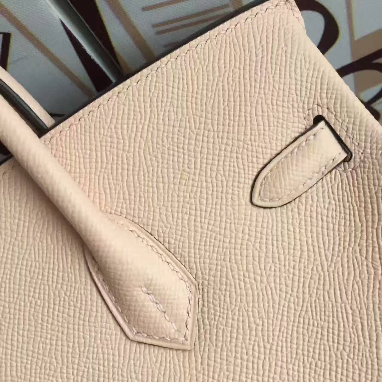 Discount Hermes P1 Rose Elglantine Epsom Leather Birkin Bag25cm