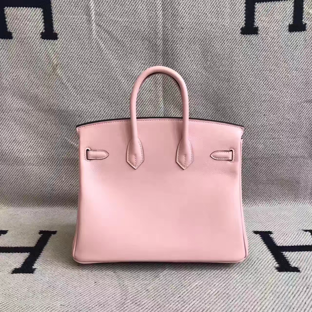 High Quality Hermes 3Q New Pink Swift Leather Birkin Bag 25cm