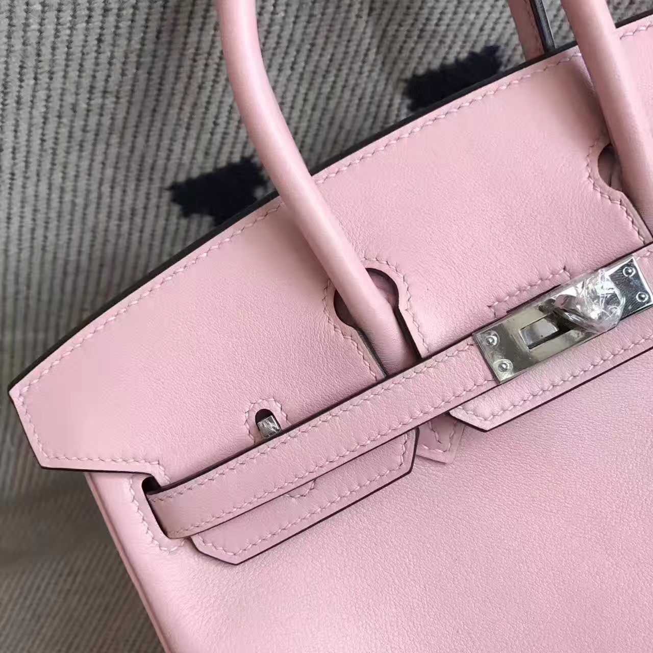 High Quality Hermes 3Q New Pink Swift Leather Birkin Bag 25cm