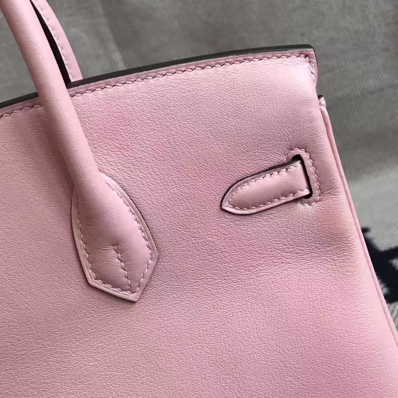 High Quality Hermes 3Q New Pink Swift Leather Birkin Bag 25cm
