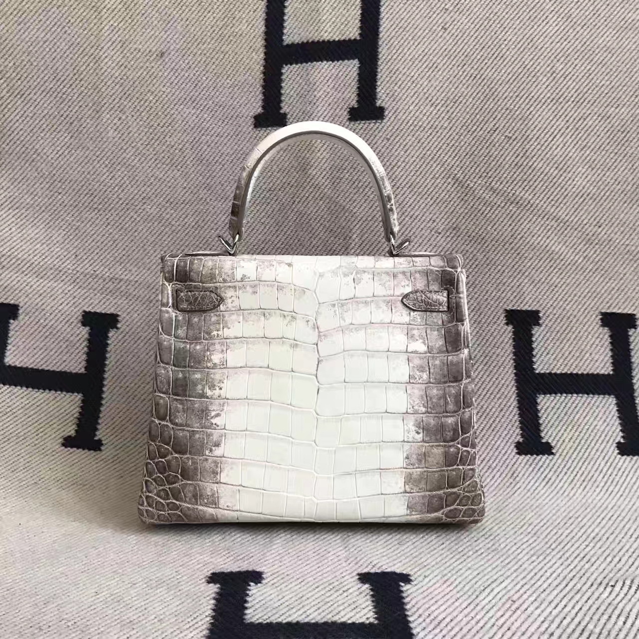 Elegant Hermes Himalaya Crocodile Leather Kelly Bag 25CM