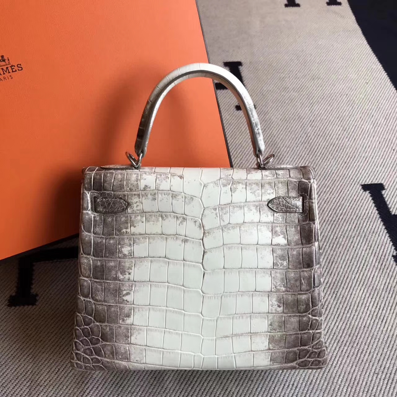 Wholesale Hermes Himalaya Color Crocodile Leather Kelly 25cm Women&#8217;s Bag