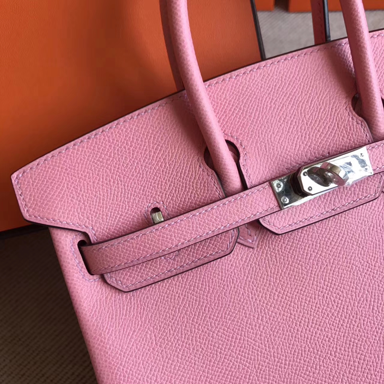 Beautiful Hermes Birkin Bag25cm in 1Q Rose Confetti Epsom Leather