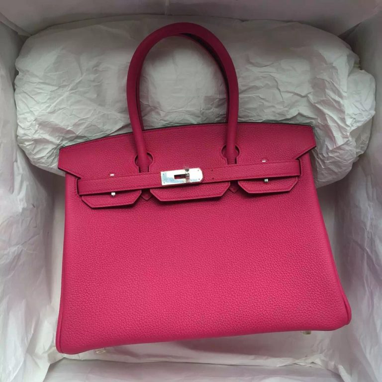 Hermes 5R Pink Togo Leather Birkin Bag  30CM Womens Tote Bag