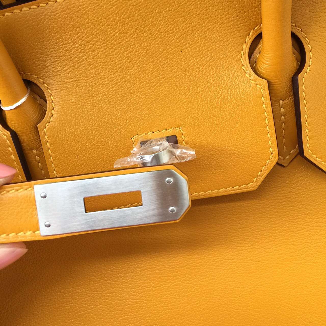 High Quality Hermes Birkin Bag 30CM 9V Sun Yellow Swift Leather Women&#8217;s Tote Bag