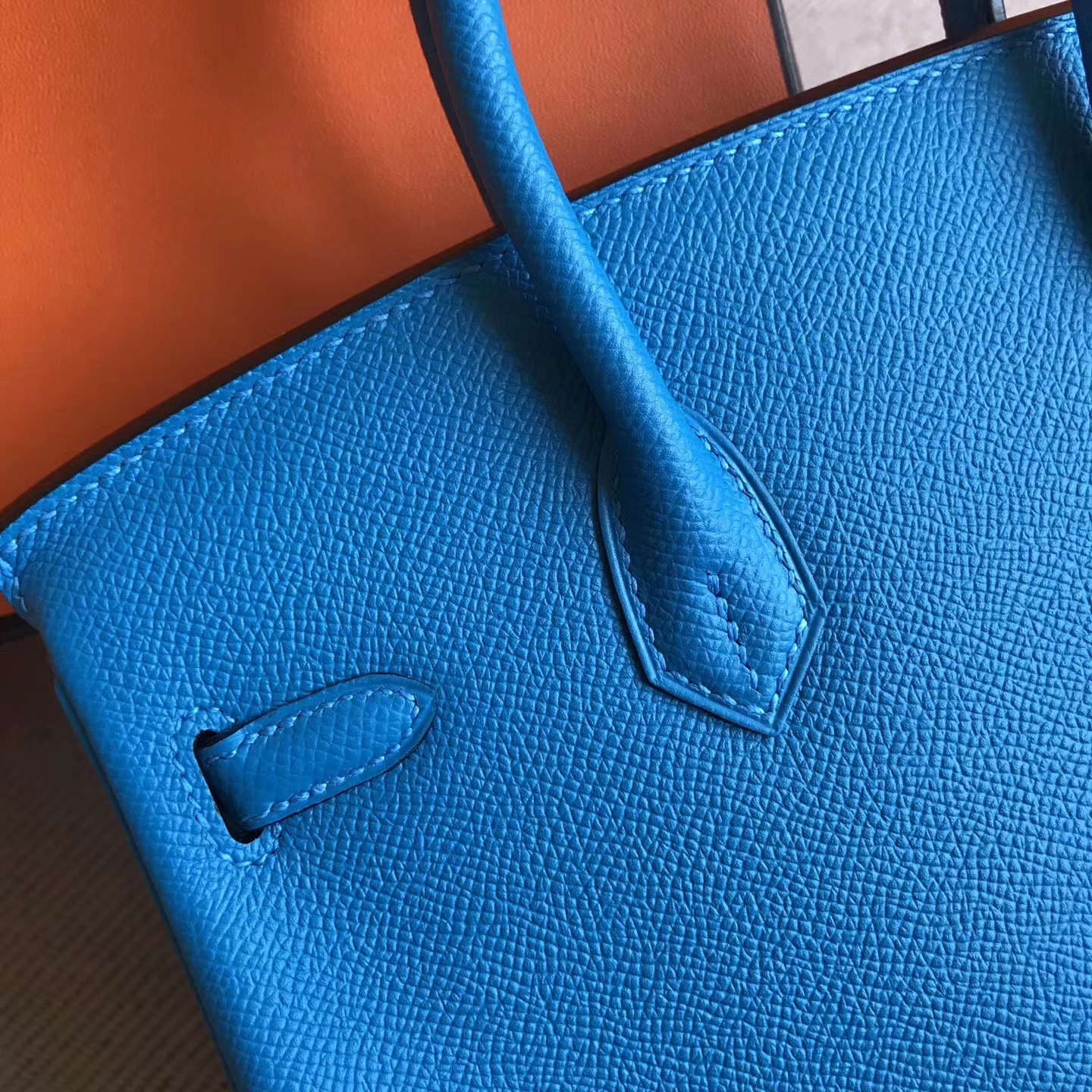 On Sale Hermes Birkin25cm Tote Bag in B3 Blue Zanzibar Epsom Leather