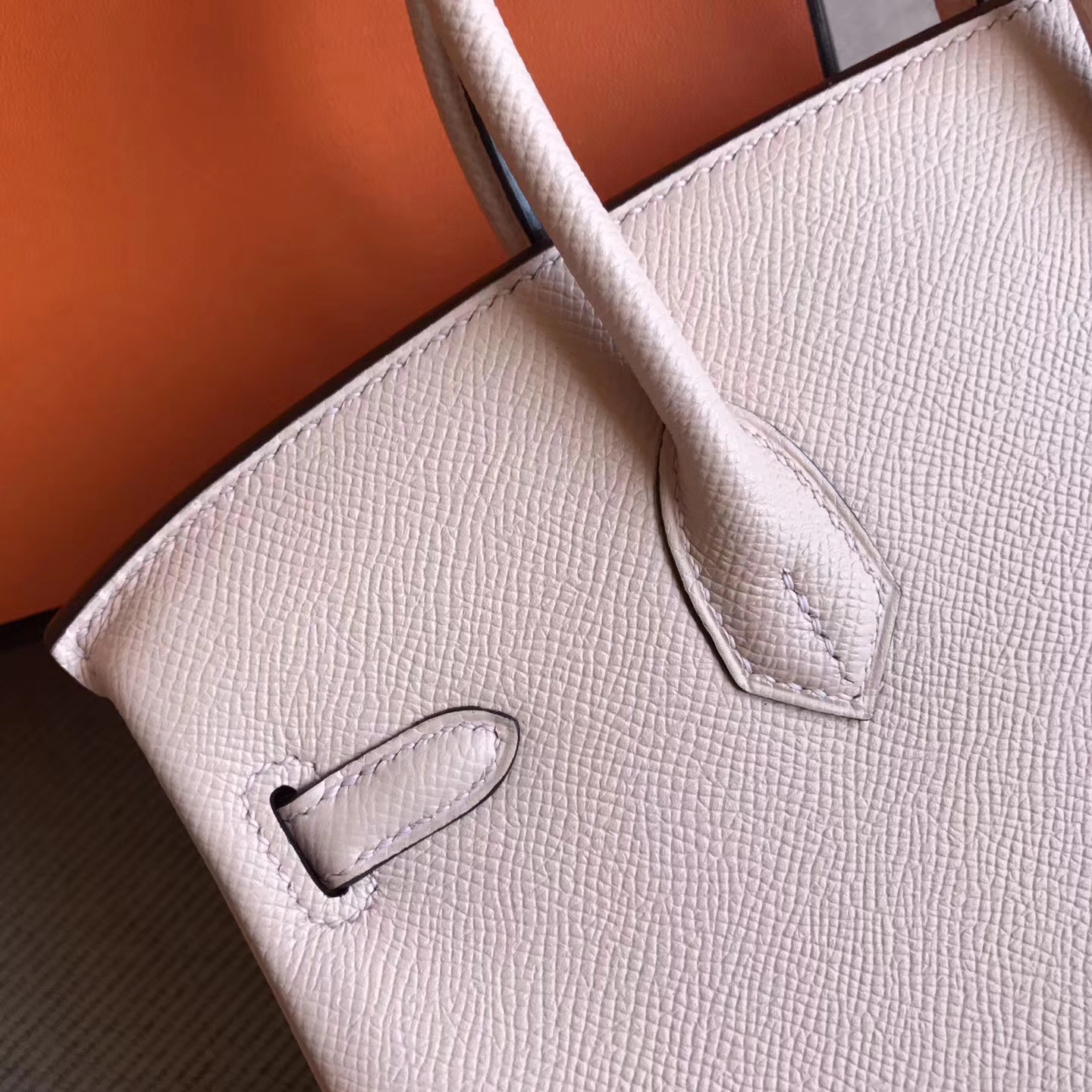 Discount Hermes P1 Rose Elglantine Epsom Leather Birkin25cm Tote Bag