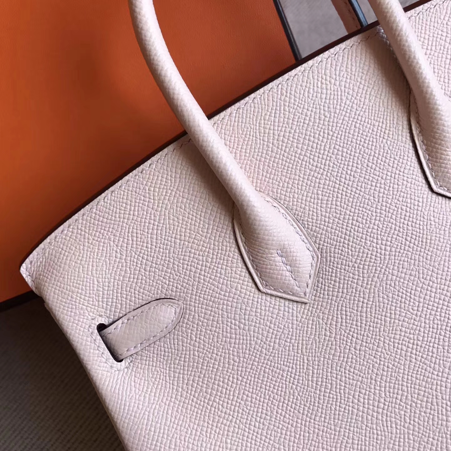 Hand Stitching Hermes Epsom Leather Birkin Bag25cm Gold Hardware