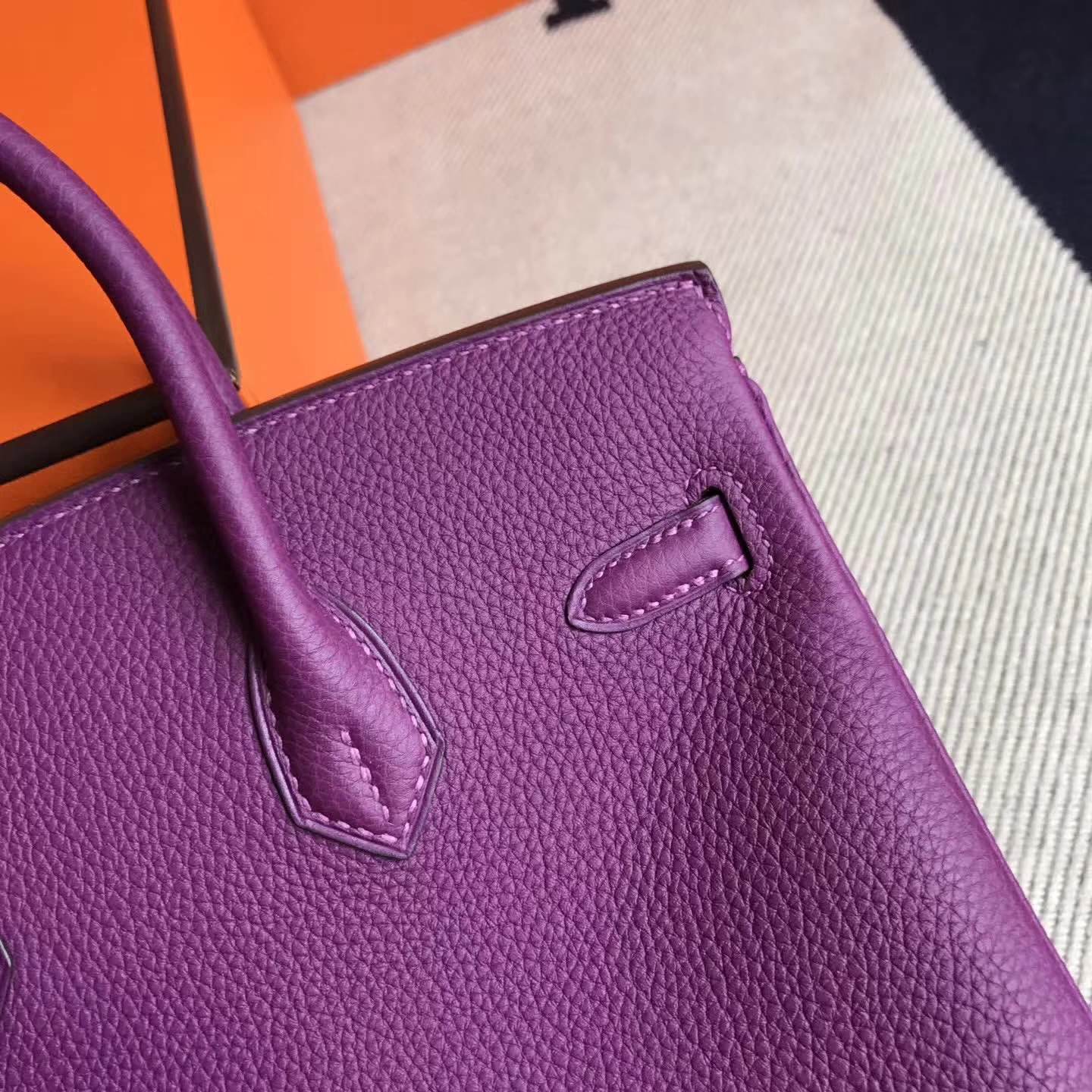 Discount Hermes P9 Amenone Purple Togo Leather Birkin25cm Bag