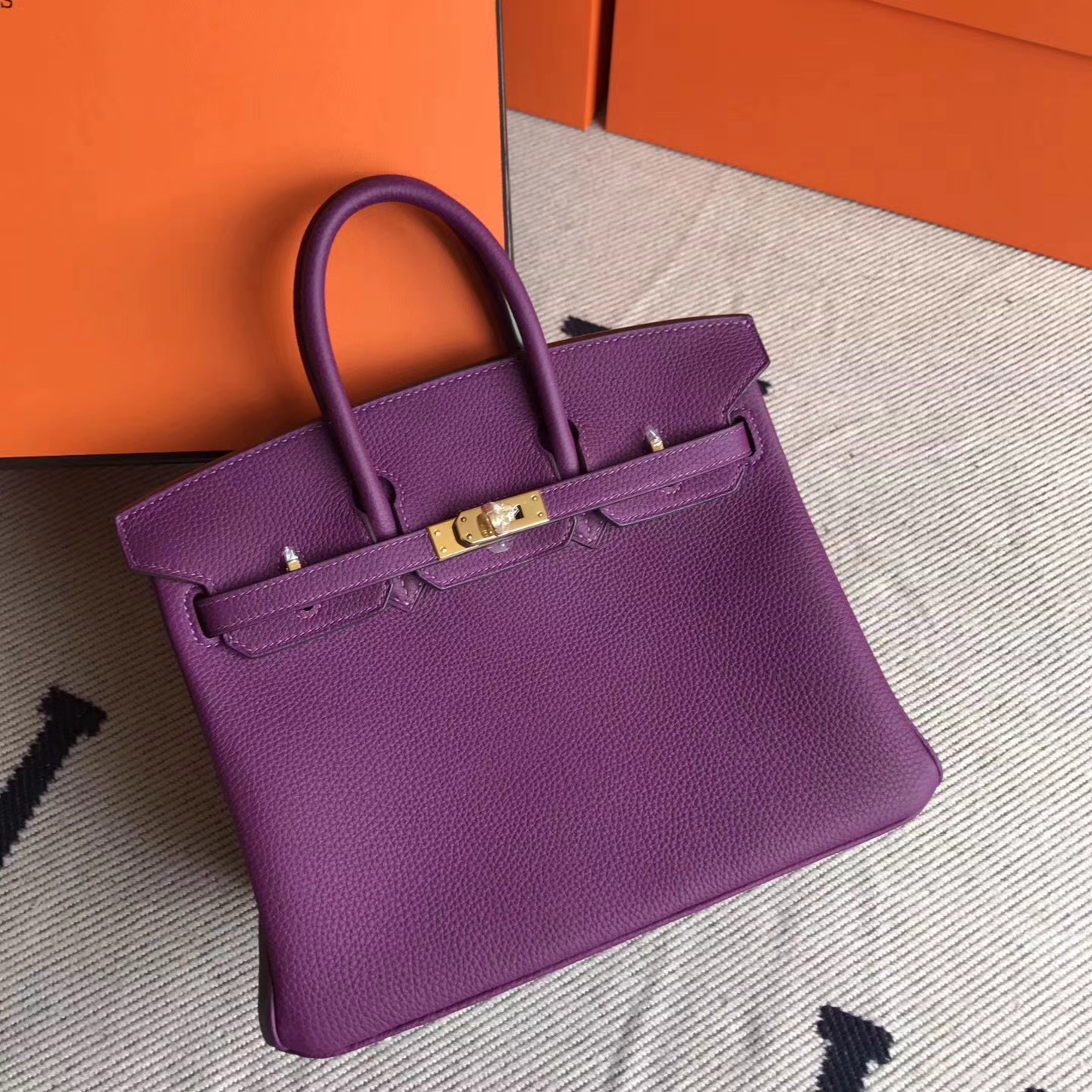 Discount Hermes P9 Amenone Purple Togo Leather Birkin25cm Bag