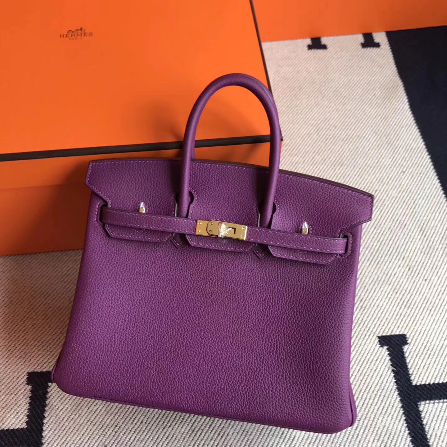 Discount Hermes P9 Amenone Purple Togo Leather Birkin25cm Bag