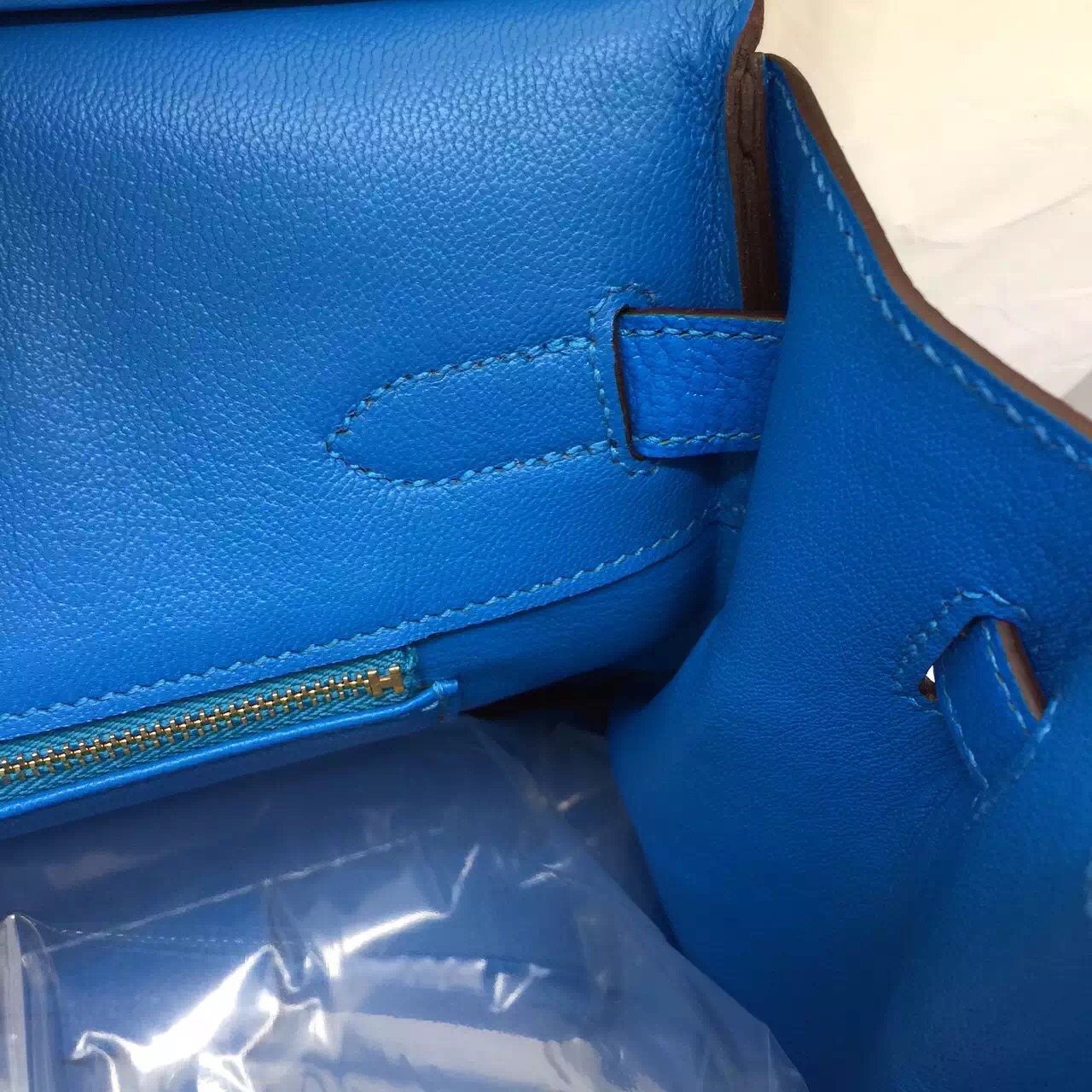 Wholesale Hermes Three Colors Chevre Leather Birkin Bag 30CM Luxury Women&#8217;s Handbag
